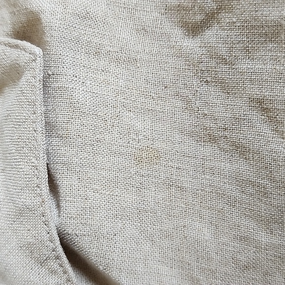 J. Peterman Women’s Sleeveless Collared Button Up Top Beige 100% Linen Size 10 - Picture 11 of 11